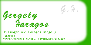 gergely haragos business card